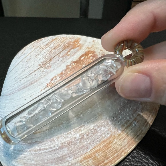 Rainbow Loop Quartz Filled Hollow Pendant - Picture 5 of 5